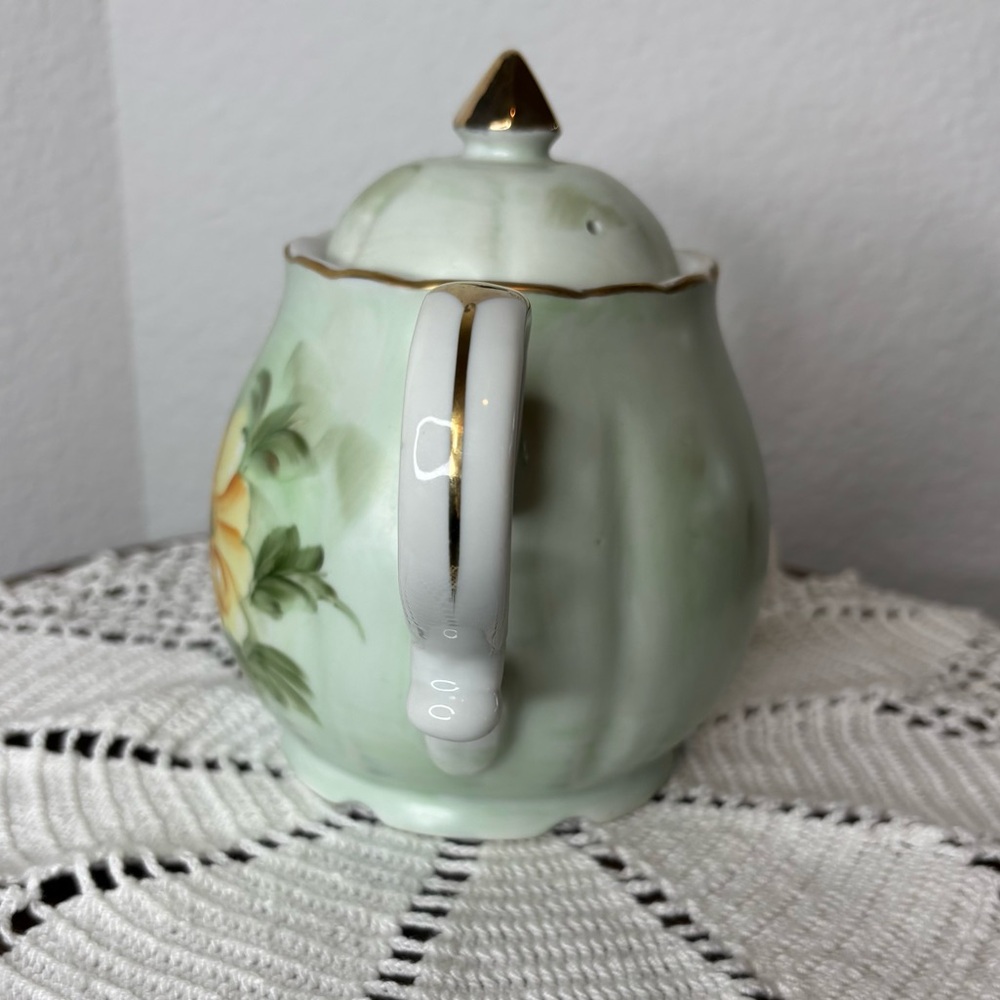 Rare Vintage Lefton Floral Musical Teapot - Picture 4 of 12